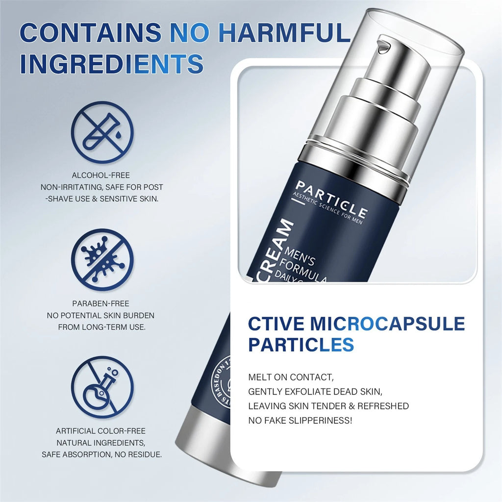 Particle Face Cream for Men 6-in-1 Anti Aging Moisturizer 2.5 oz / 75ml – Dark Spots, Eye Bags & Wrinkle Care