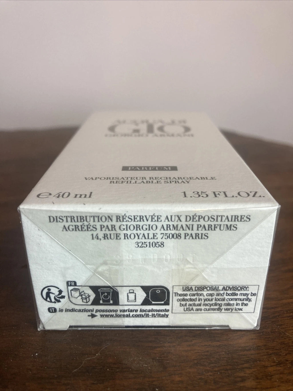 Giorgio Armani Acqua di Giò Parfum Spray for Men 1.35 fl oz / 40ml | New & Sealed | 100% Authentic