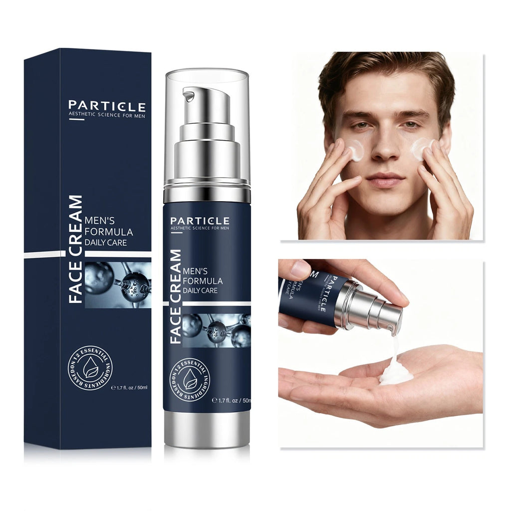 Particle Face Cream for Men 6-in-1 Anti Aging Moisturizer 2.5 oz / 75ml – Dark Spots, Eye Bags & Wrinkle Care