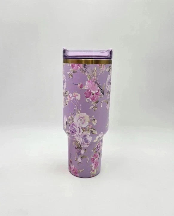 Stanley x LoveShackFancy Quencher H2.0 FlowState Tumbler 40oz – Happy Thoughts Rosa Beaux Purple – Limited Edition – New – Fast Shipping