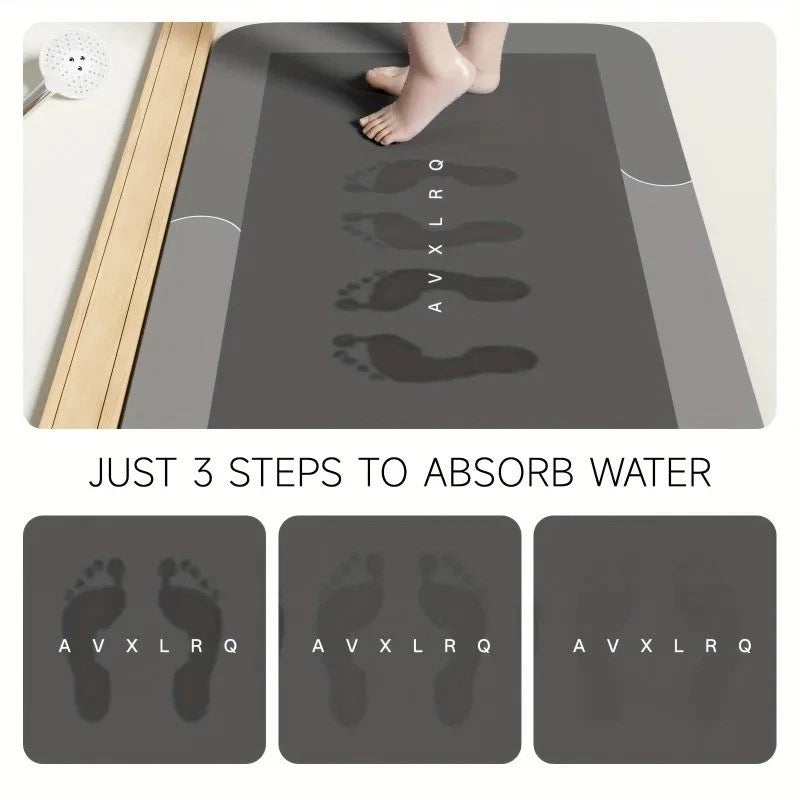 SUPER Water Absorbent Bath Mat Non-Slip Quick Dry Bathroom Shower Rug 24"/32"