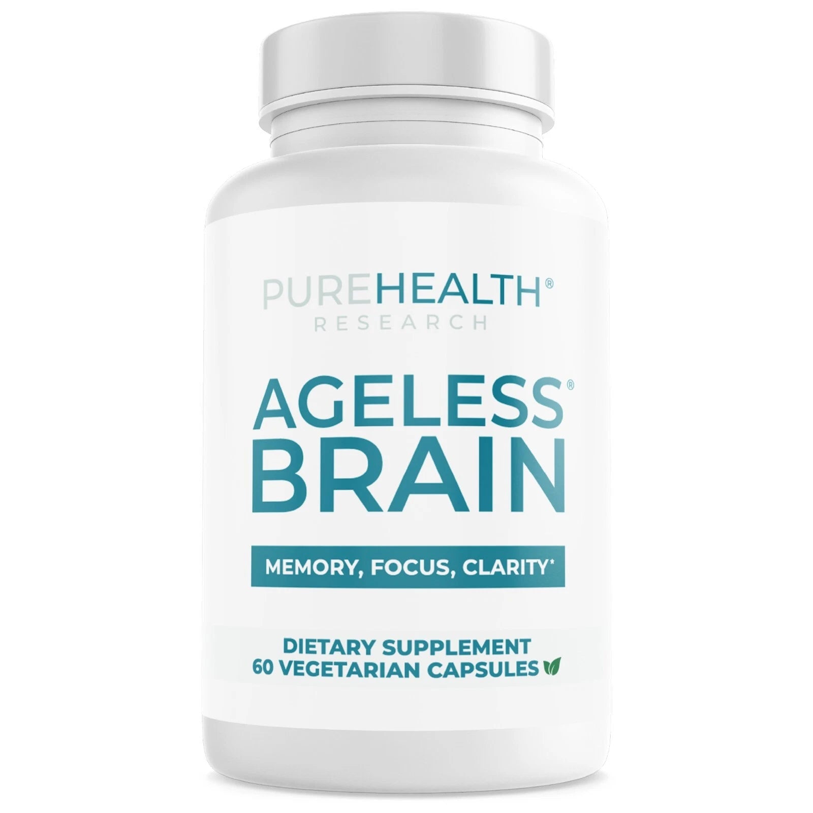 PureHealth Ageless Brain Cognitive Support Supplement | Boost Brain Function & Recall | Memory & Focus Formula | New