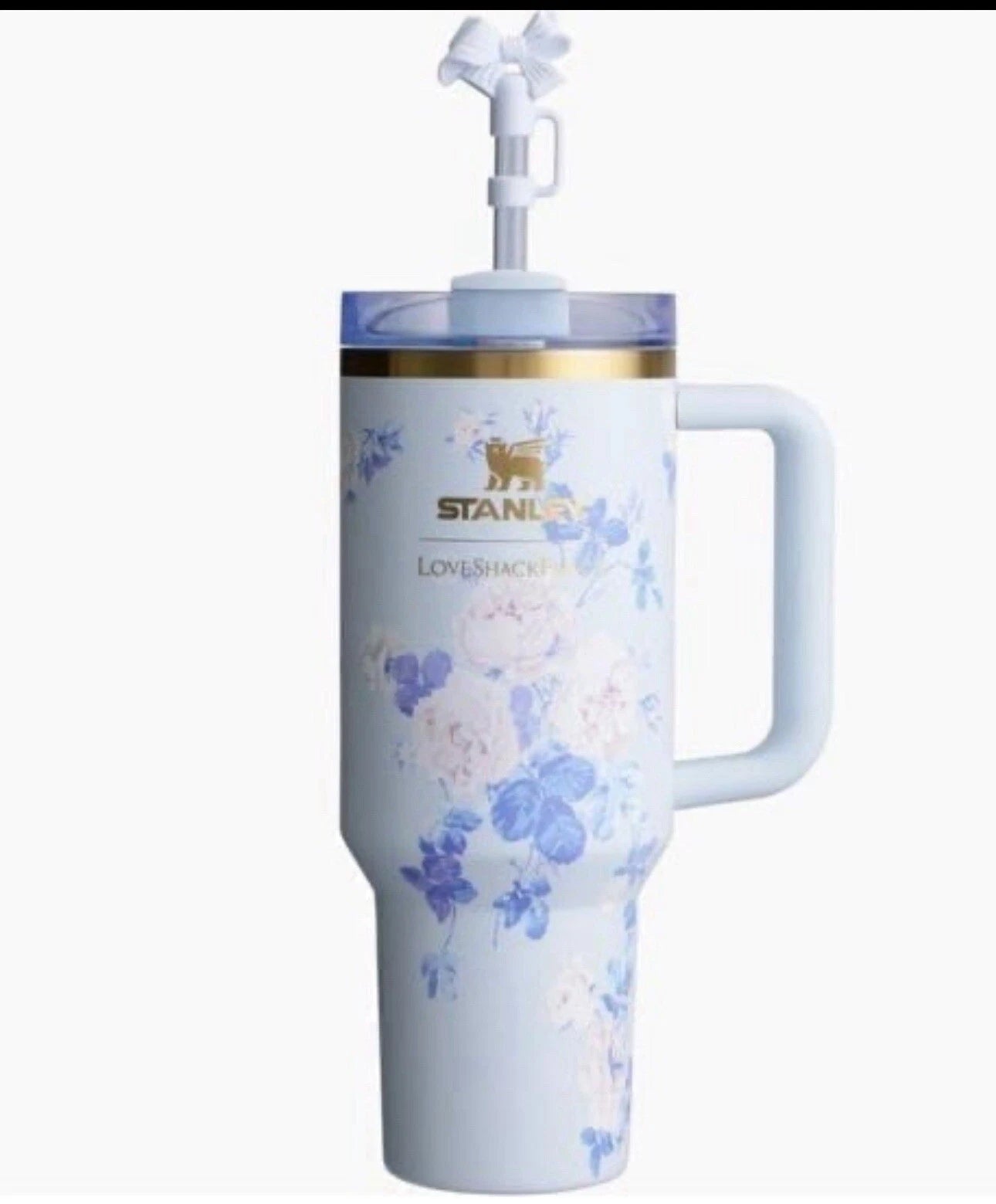 Stanley x LoveShackFancy Everblooming Rosettes Blue FlowState H2.0 Quencher Tumbler 40oz – Limited Edition – New – Fast Shipping