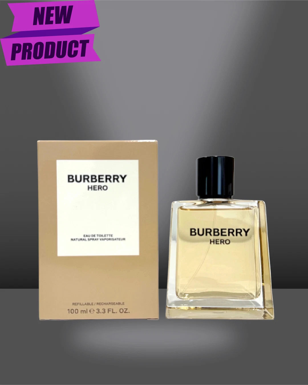 Burberry Hero EDT Cologne For Men Spray 3.3 oz 100ml Sealed New In Box